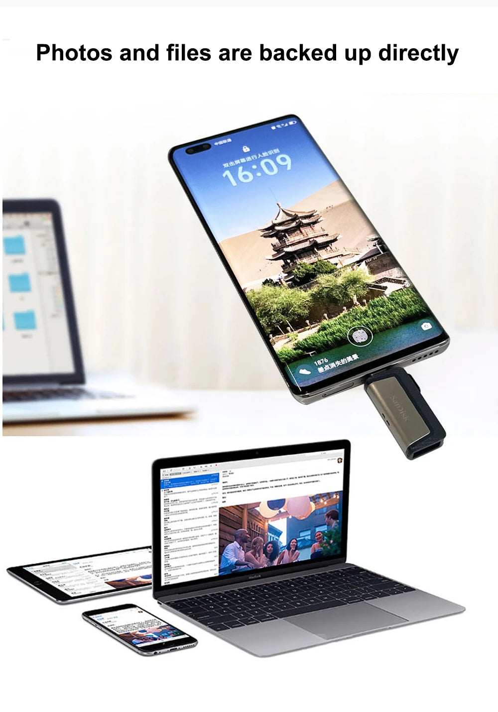 SanDisk SDDDC2 OTG USB 3.1 Type-C Flash Drive 256GB 128GB 64GB Ultra Dual Drive 150MB/s USB Type-C for USB Type-C and Type-A
