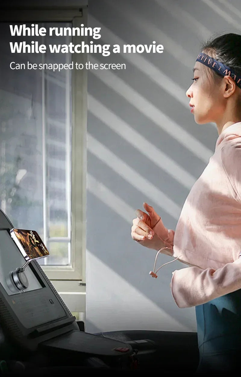 Suporte magnético Xiaomi para celular, design dobrável, ajuste de 360°, suporte a vácuo para carro, compatível com iPhone e ideal para transmissões ao vivo.