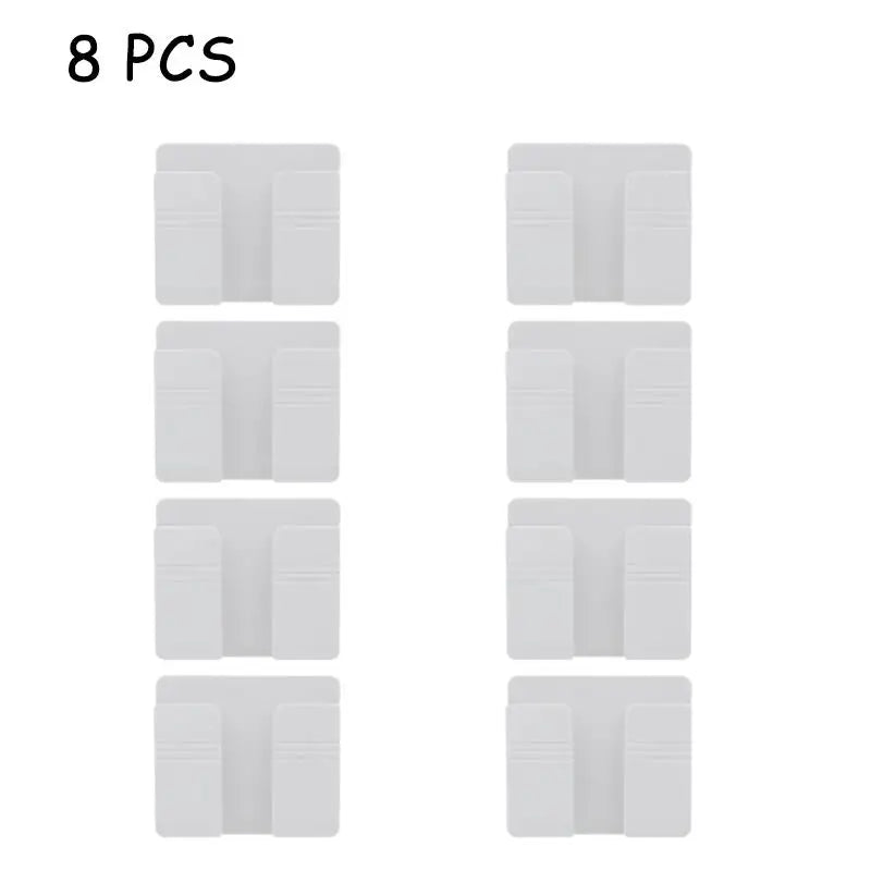 Caixa organizadora multifuncional de parede (1-4 peças) para controle remoto de TV, celular e carregador.