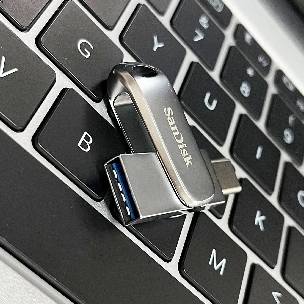 SanDisk SDDDC4 Ultra Dual Drive Luxe USB Type-C Flash Drive 32GB 64GB 128GB 256GB 512GB Metal OTG USB3.2 Gen 1 U Disk For PC/Mac